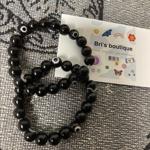 Black evil eye bracelet